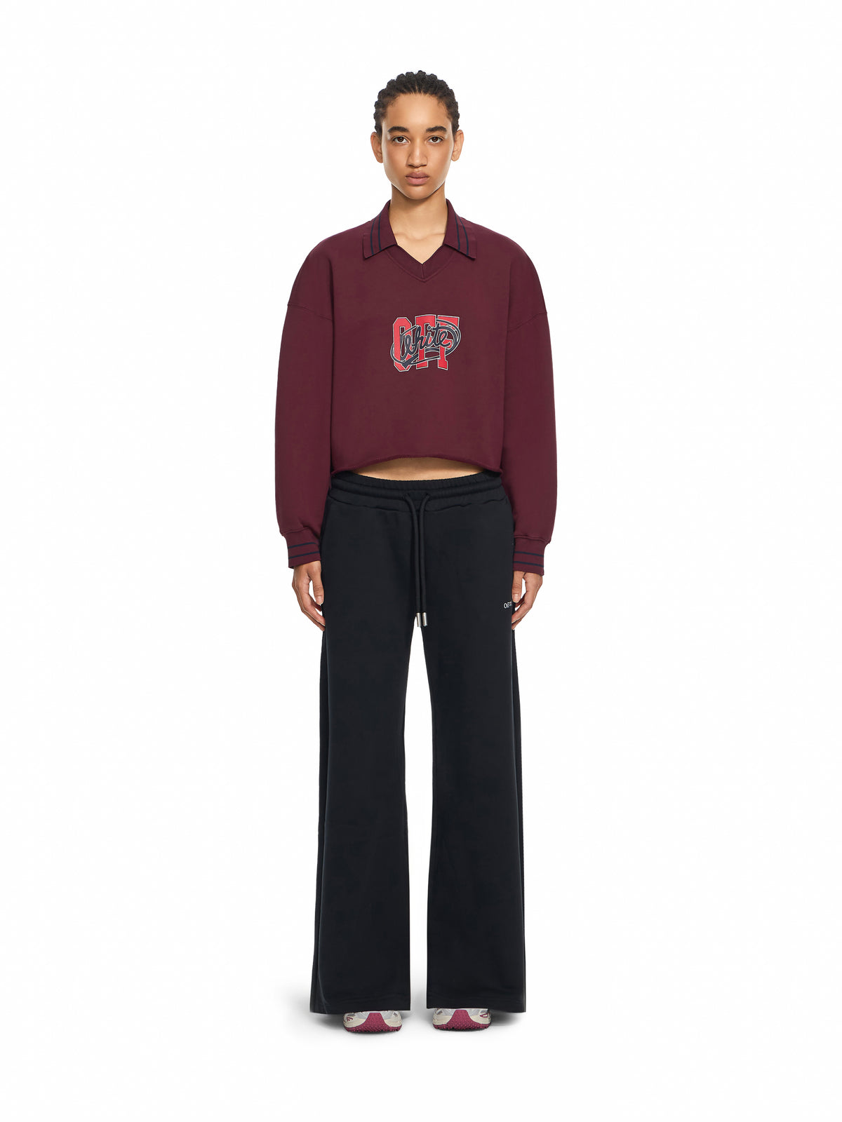 OFF WHITE Off College Crop Polo Crewneck Port Royal - Dark Sapphire 2FE00336T