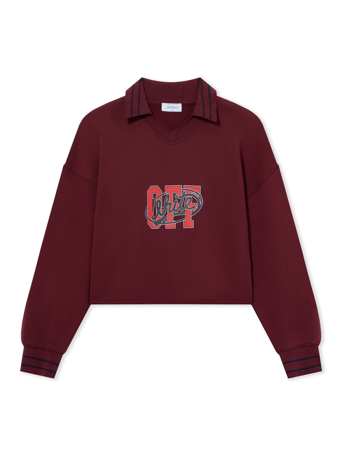 OFF WHITE Off College Crop Polo Crewneck Port Royal - Dark Sapphire 2FE00336T