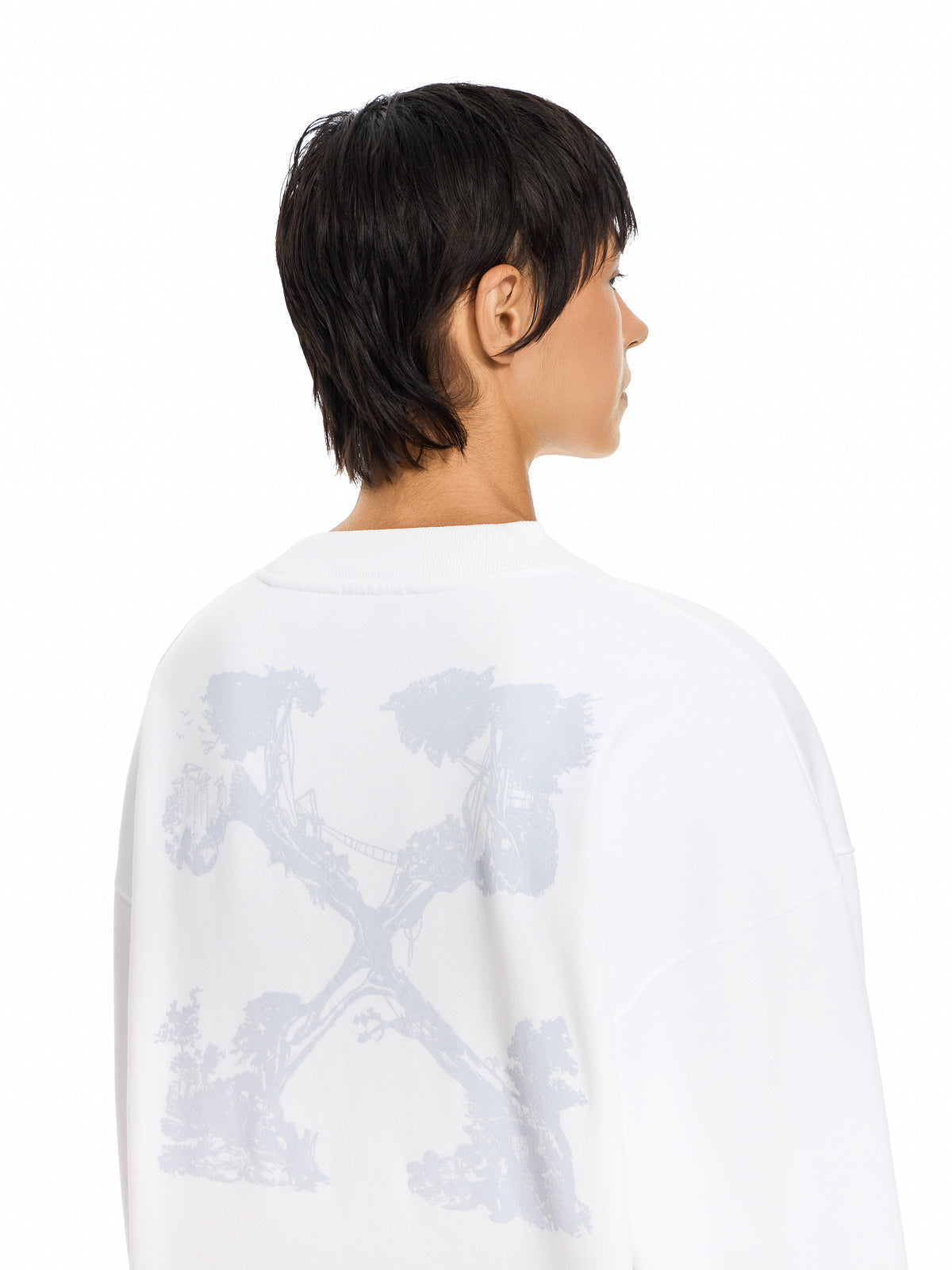 City Nature Arrow Cropped Crewneck