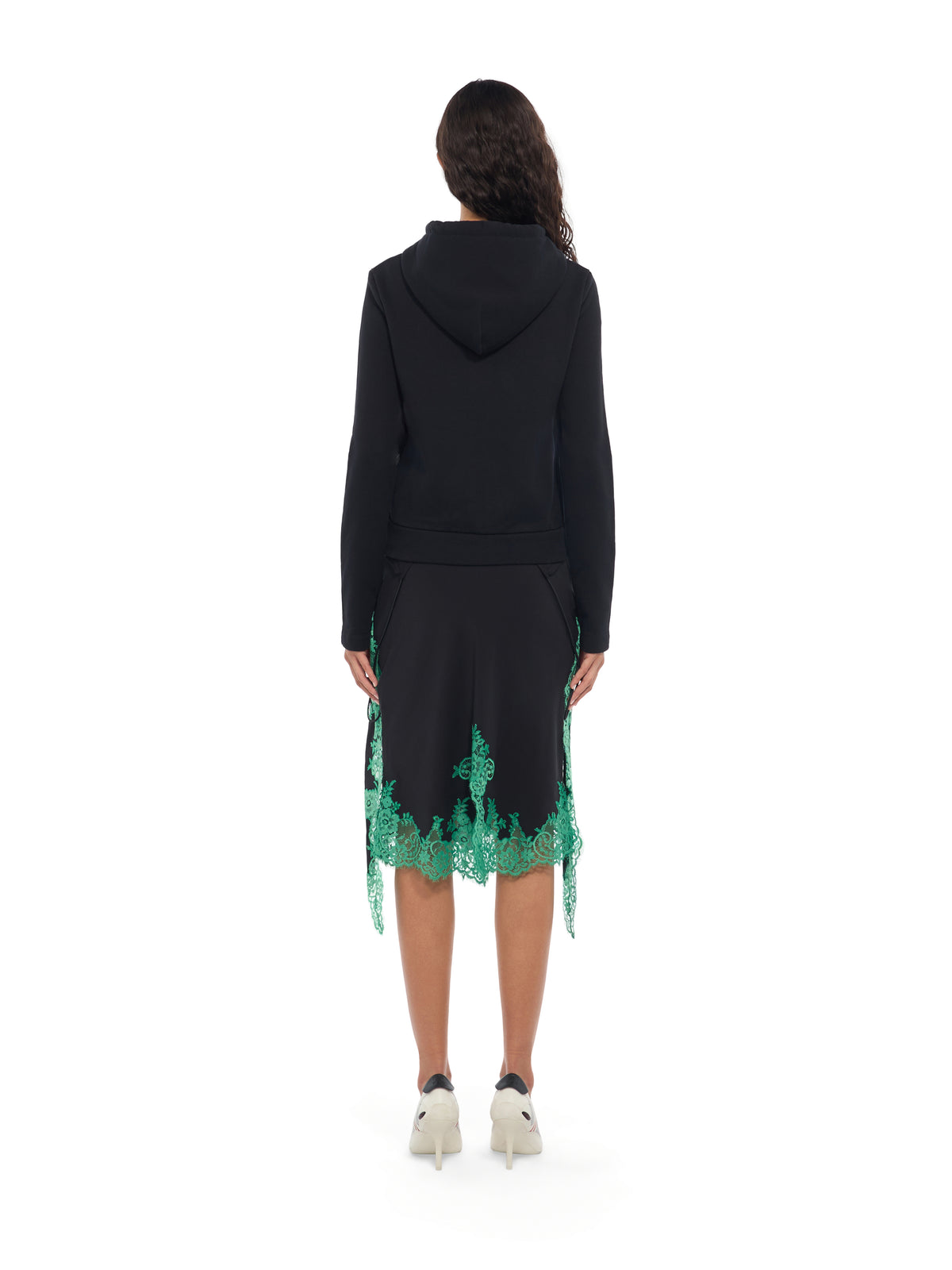 OFF WHITE Mr. Davis Architecture Slim Zip-Up Hoodie Black-Black 2FE00730T