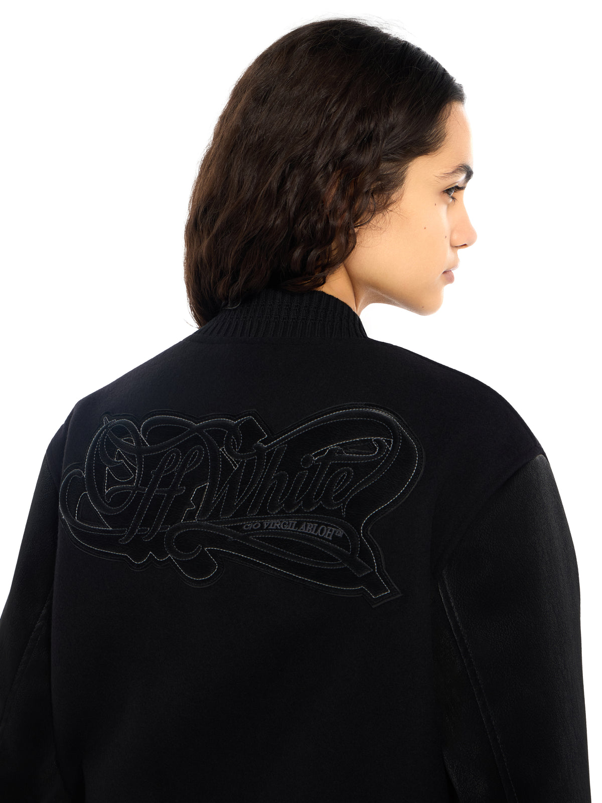 Velvet-Coated Varsity Jacket