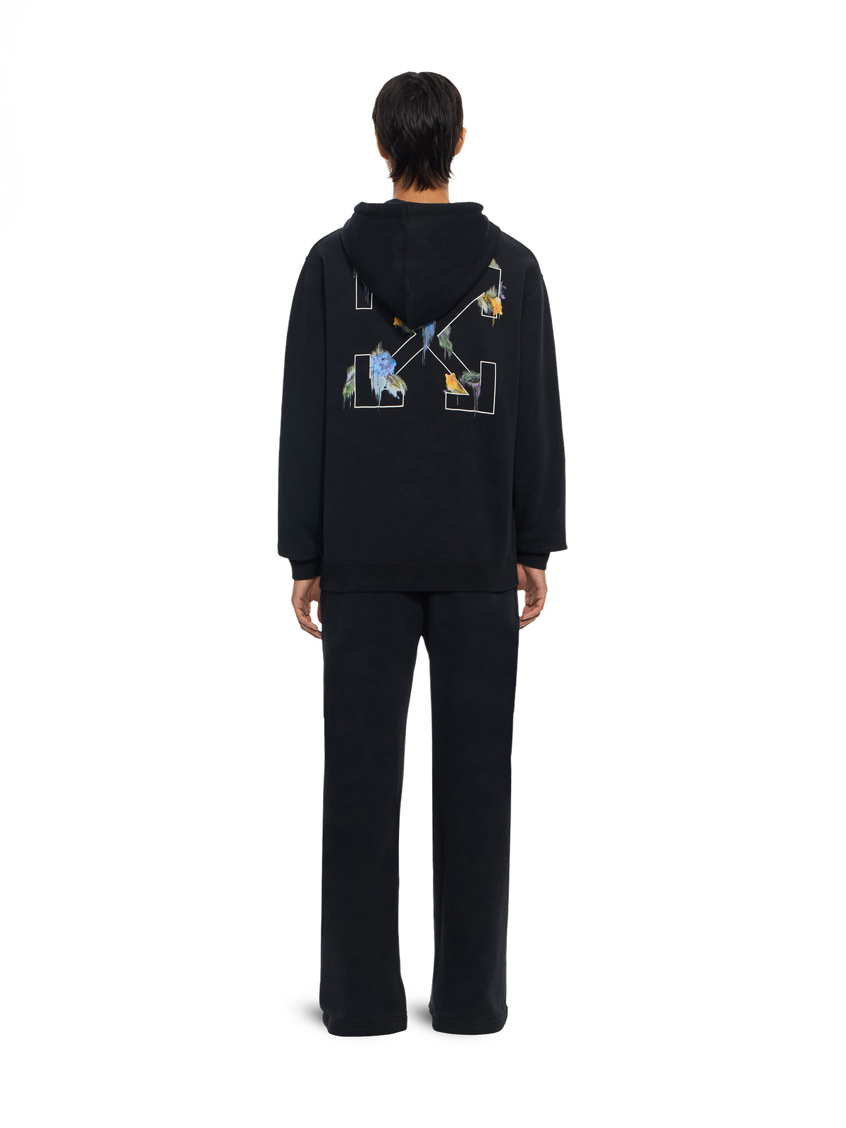 OFF WHITE Bookish Logo Sweatpants Black-White 2FH00338B