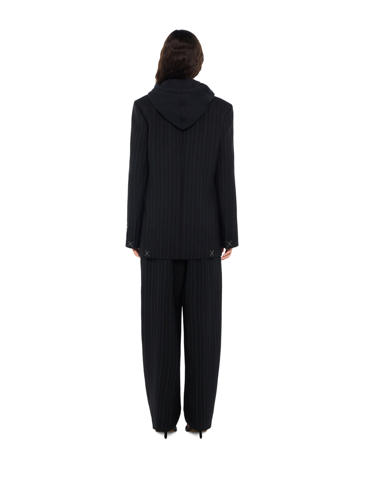 OFF WHITE Pinstripe Balloon Pants Black Hemloch 2FH00356B
