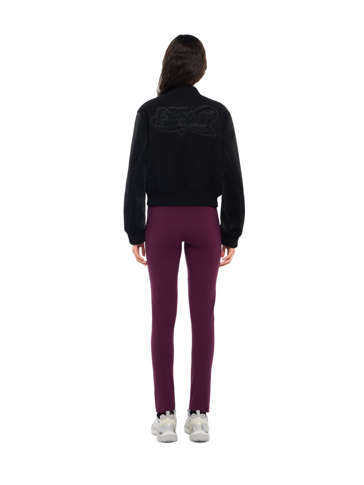 OFF WHITE College Band Logo Leggings Port Royal Dark Sapphire 2FH00390B