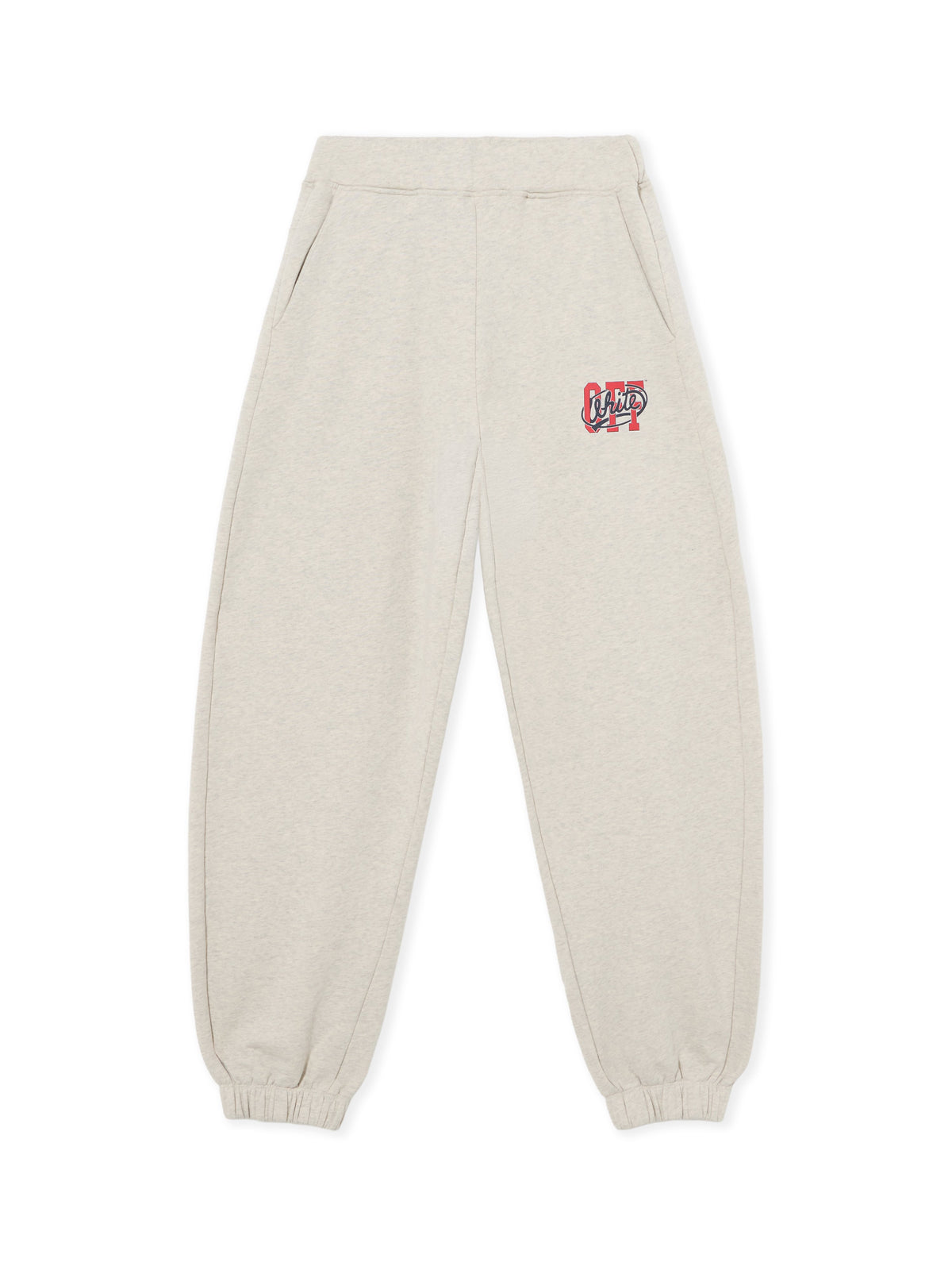 OFF WHITE Off College Balloon Sweatpants Grey Melange High Risk Red 2FH00495B