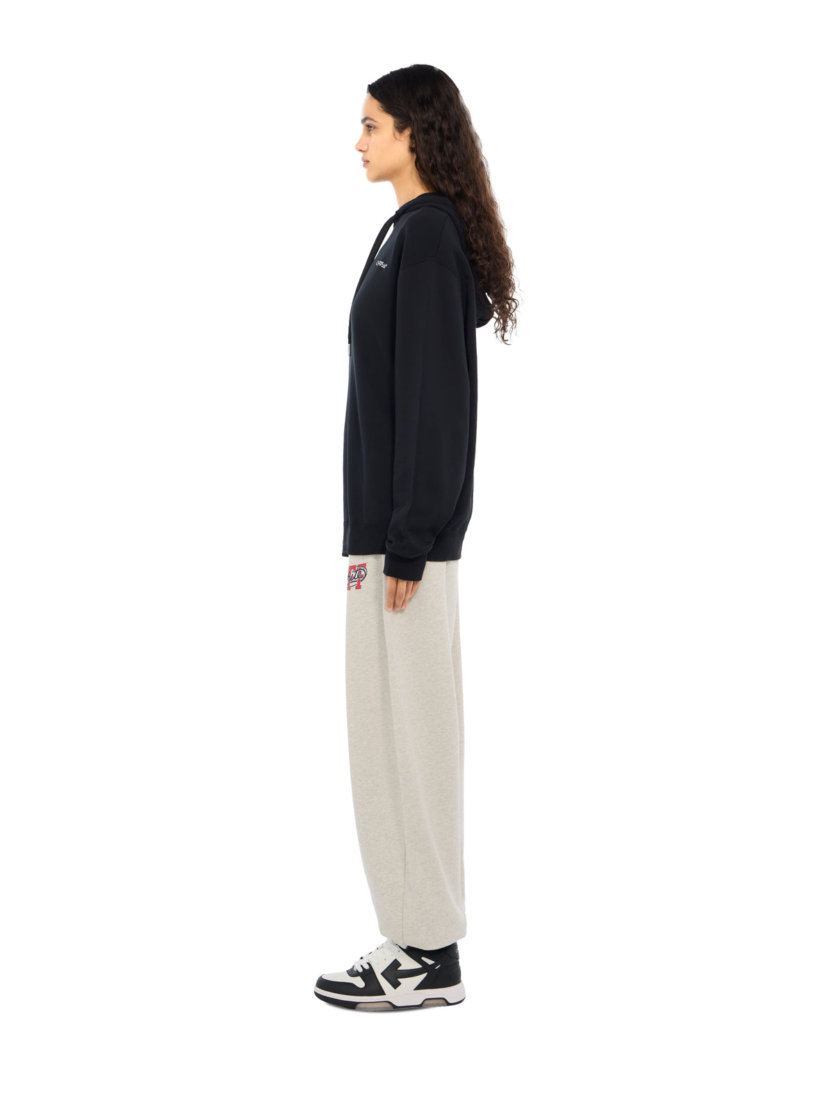 OFF WHITE Off College Balloon Sweatpants Grey Melange High Risk Red 2FH00495B