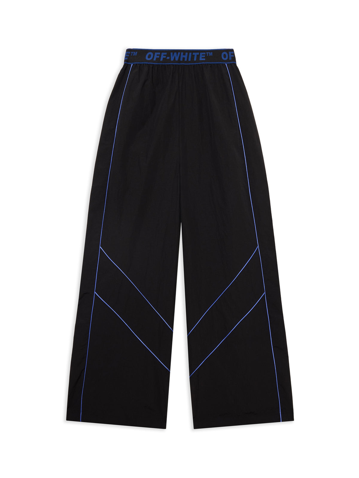 OFF WHITE Logoband Nylon Pants Black-Electric Blue 2FH00609B