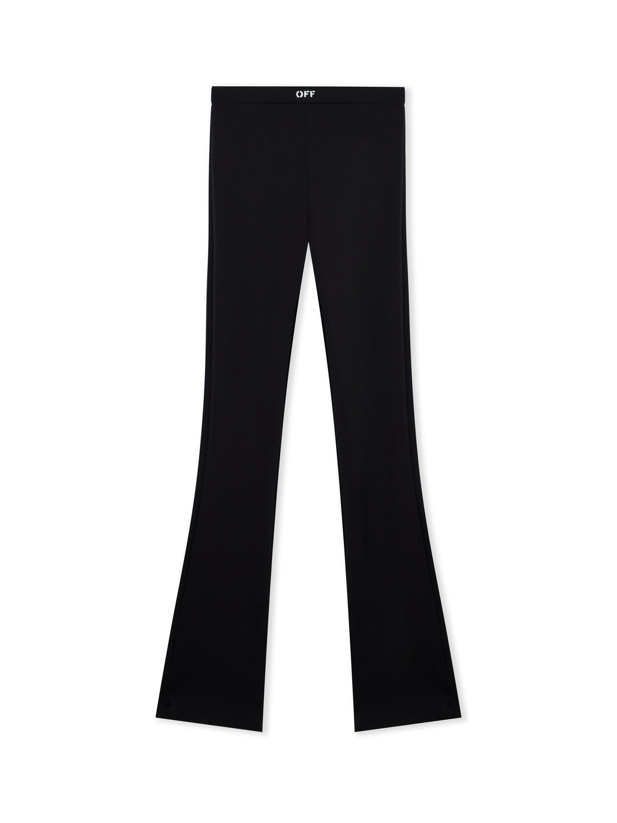 OFF WHITE Off Stamp Sleek Split Leggings Black-White 2FH00634B