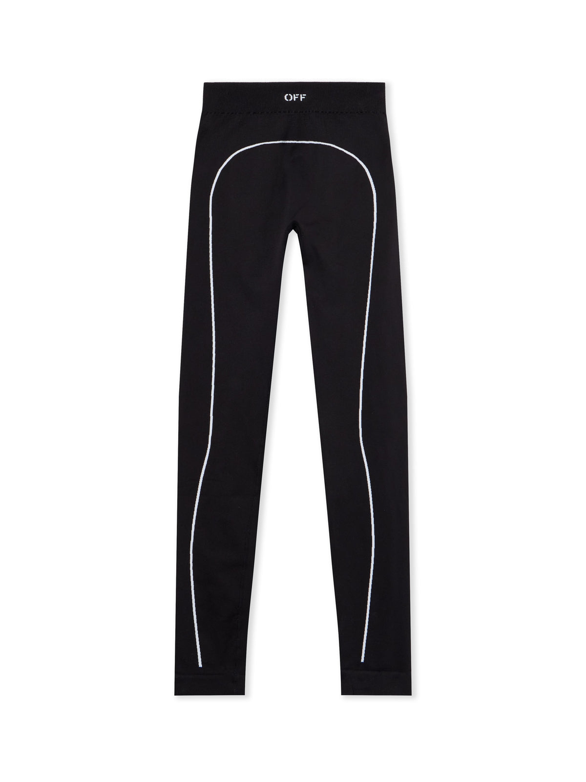 OFF WHITE Off Stamp Seamless Leggings Black-White 2FH00668B