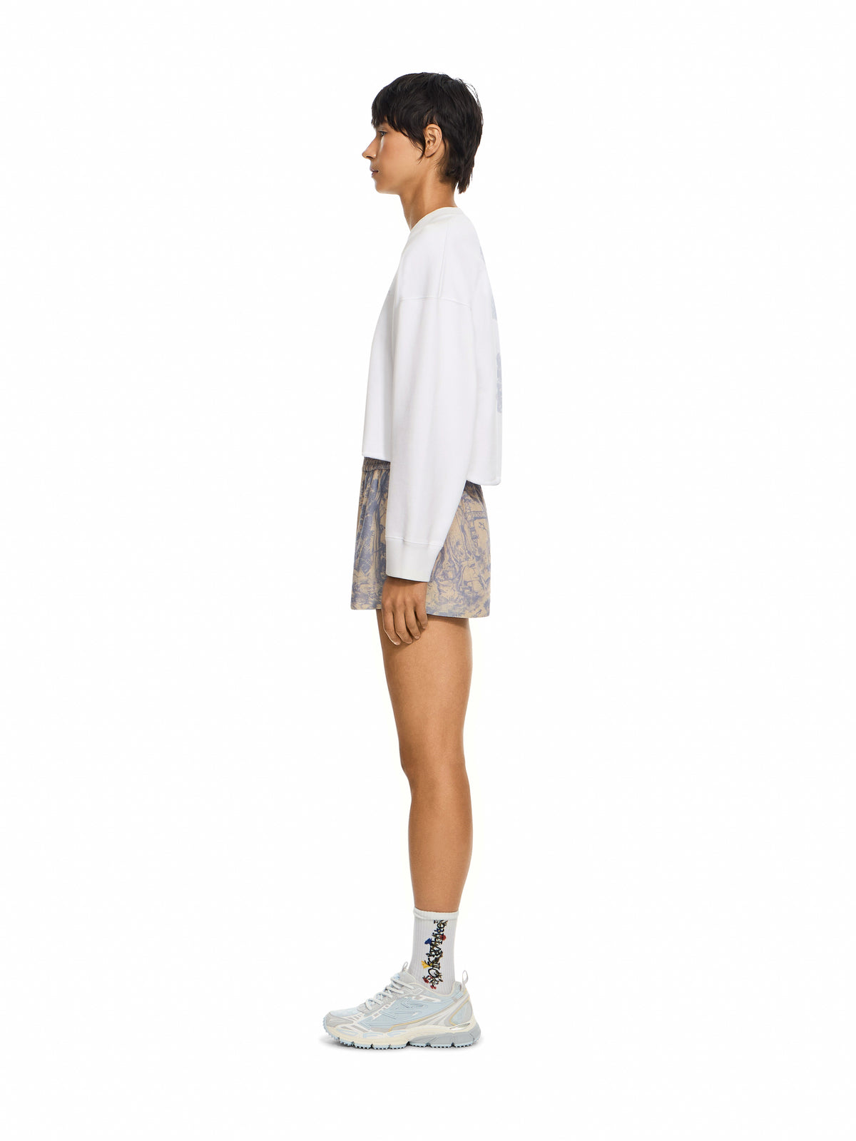 OFF WHITE City Nature Linen Pajama Shorts Ivory Heather 2FJ00546B