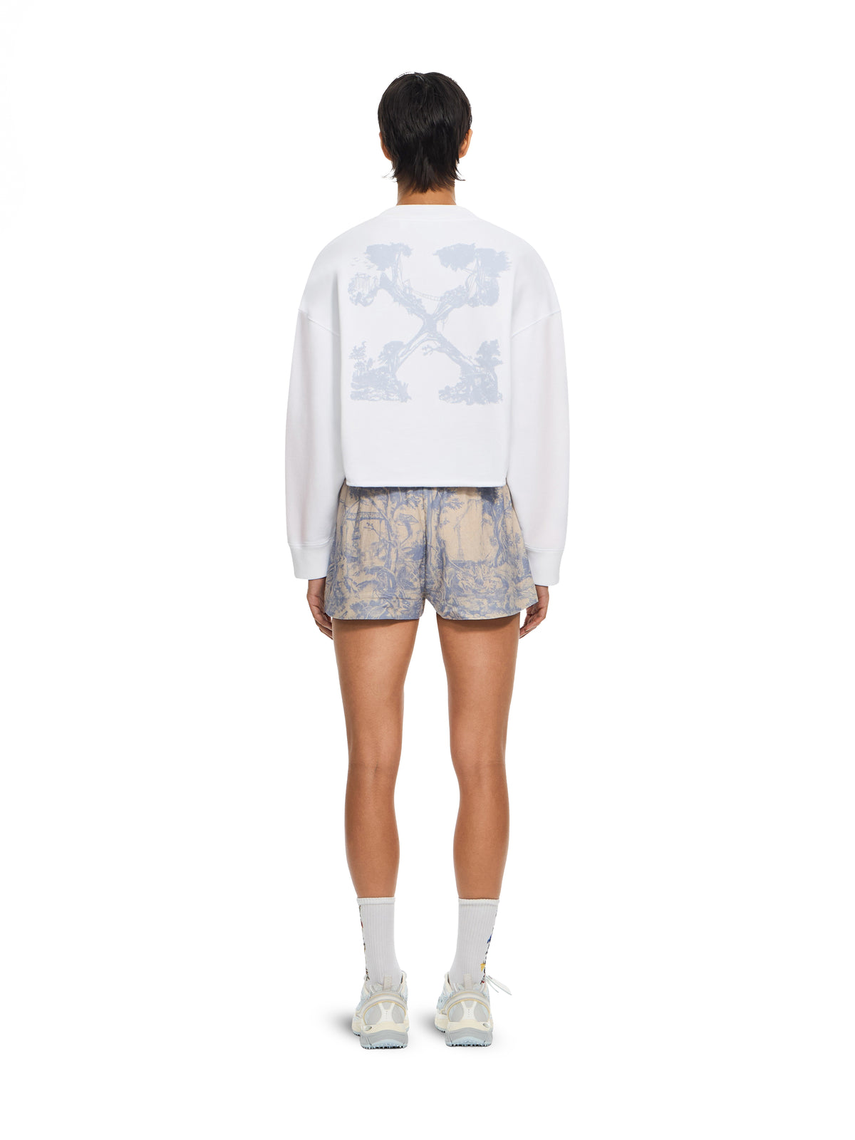 OFF WHITE City Nature Linen Pajama Shorts Ivory Heather 2FJ00546B