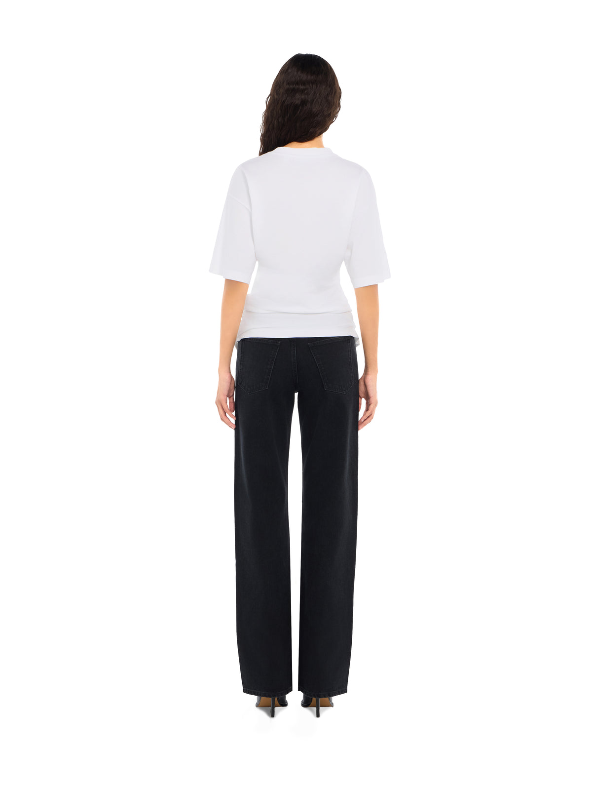 OFF WHITE Susy Denim Pants Stone Raw Black Black 2FM00582B