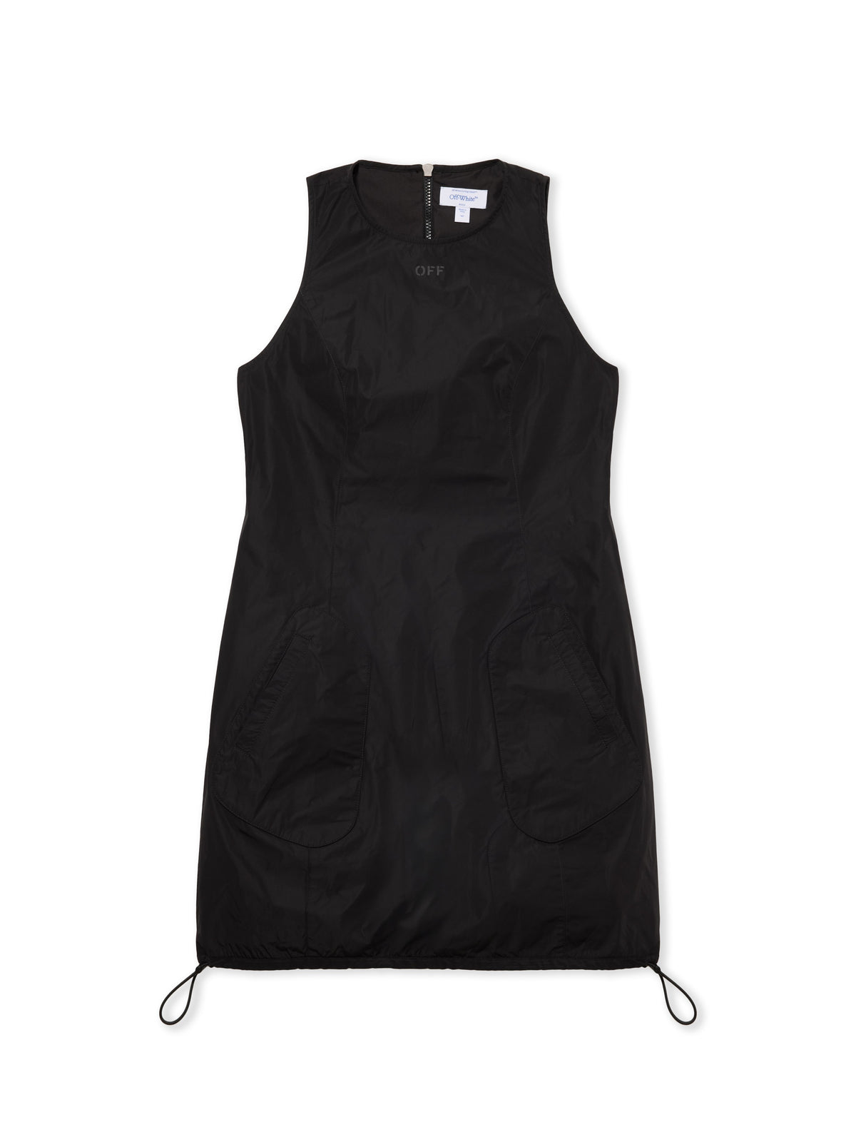 OFF WHITE Tech Taffeta Pocket Mini Dress Black-Black 2FU00352T