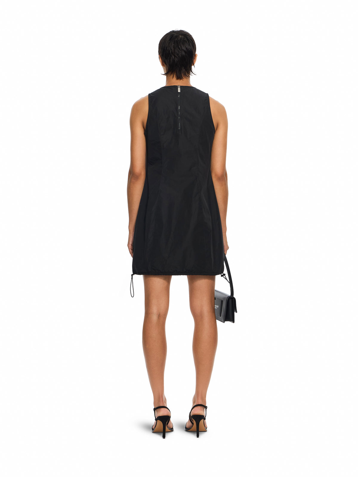 OFF WHITE Tech Taffeta Pocket Mini Dress Black-Black 2FU00352T