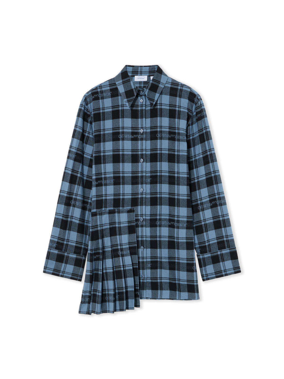 Check Flannel Panel Mini Dress