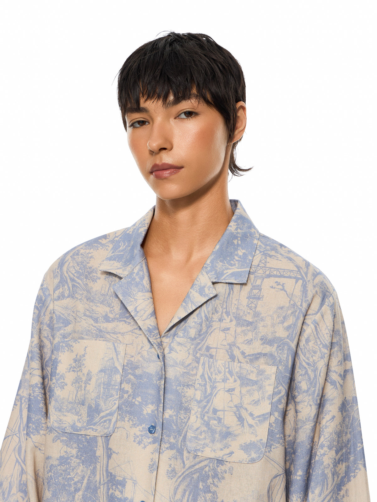 OFF WHITE City Nature Linen Roxy Dress Ivory Heather 2FU00547T