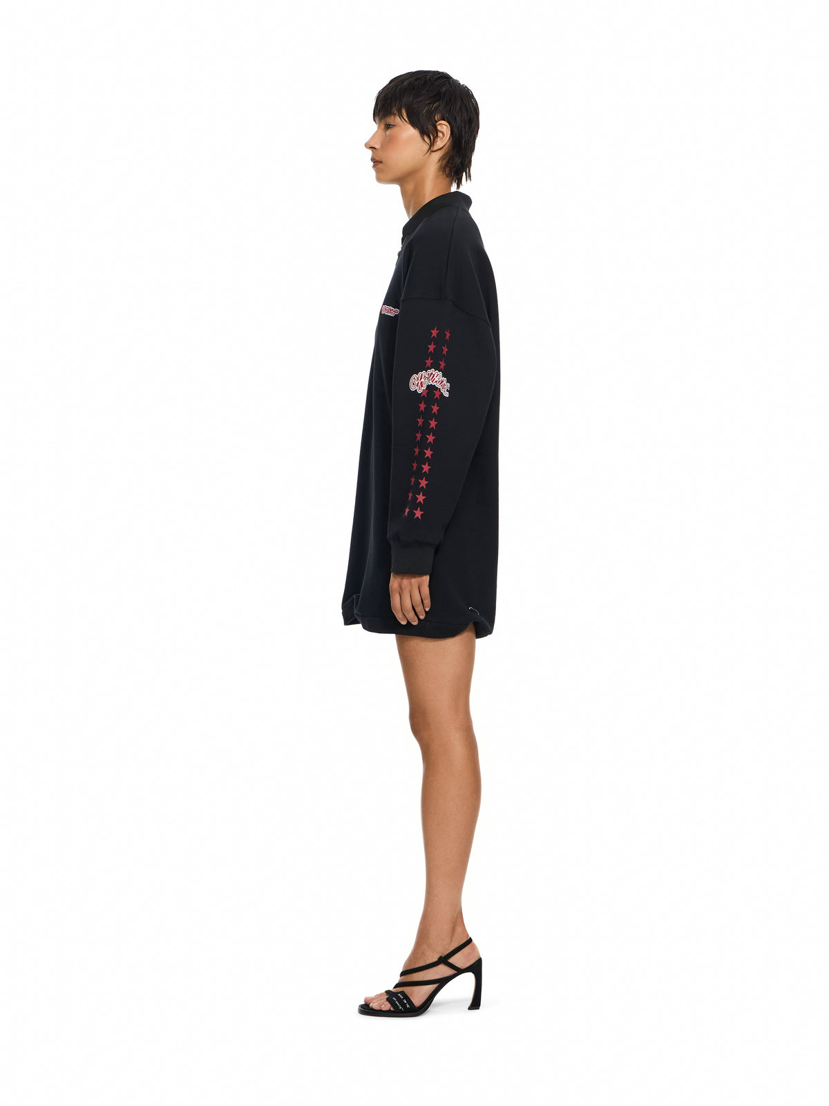 OFF WHITE Off White Star Polo Sweatdress Black High Risk Red 2FU00595T