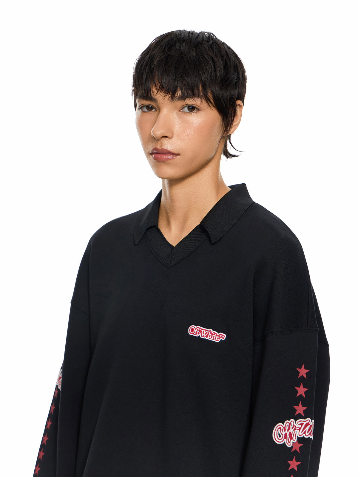 OFF WHITE Off White Star Polo Sweatdress Black High Risk Red 2FU00595T