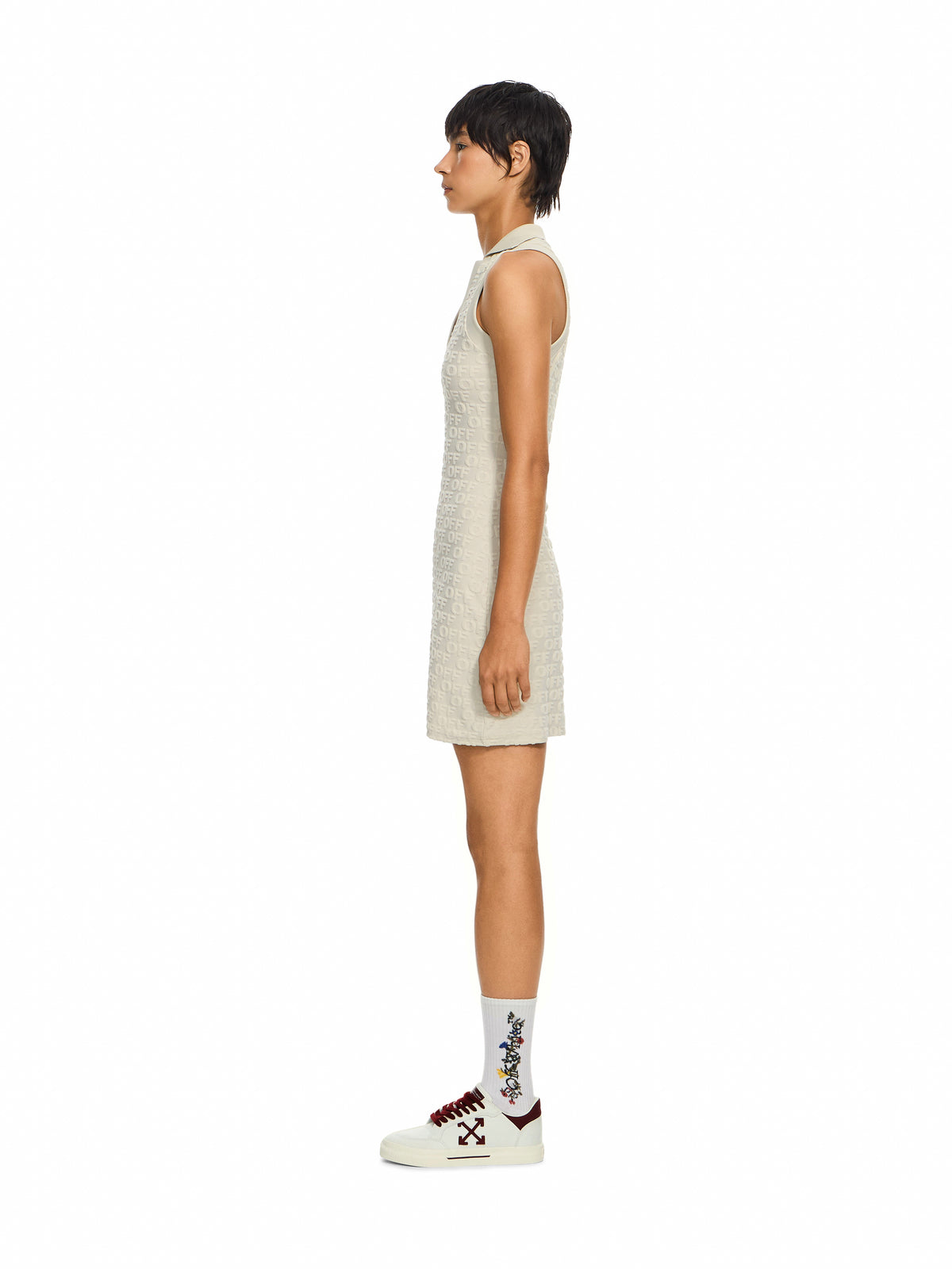 OFF WHITE Terry Off Polo Dress Beige-No Color 2FU00712T