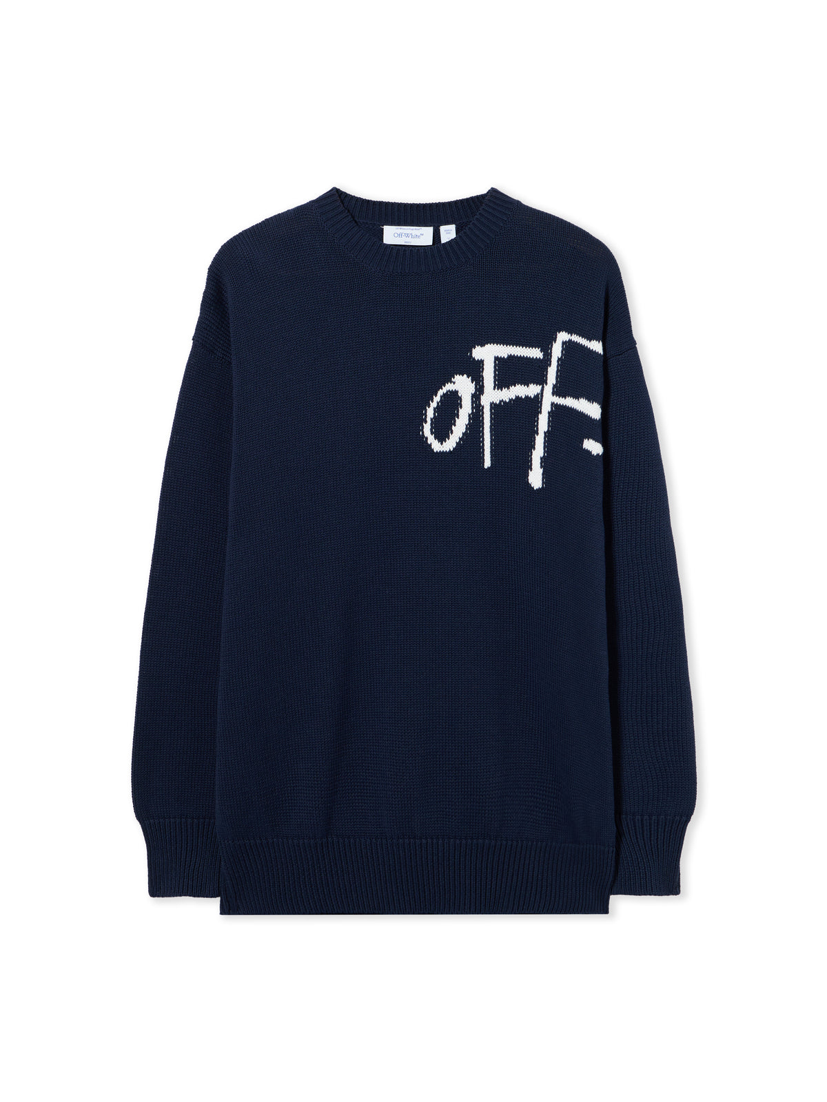 OFF WHITE Bookish Shared Knit Crewneck Night Sky-White 2HE10OS26KNI001