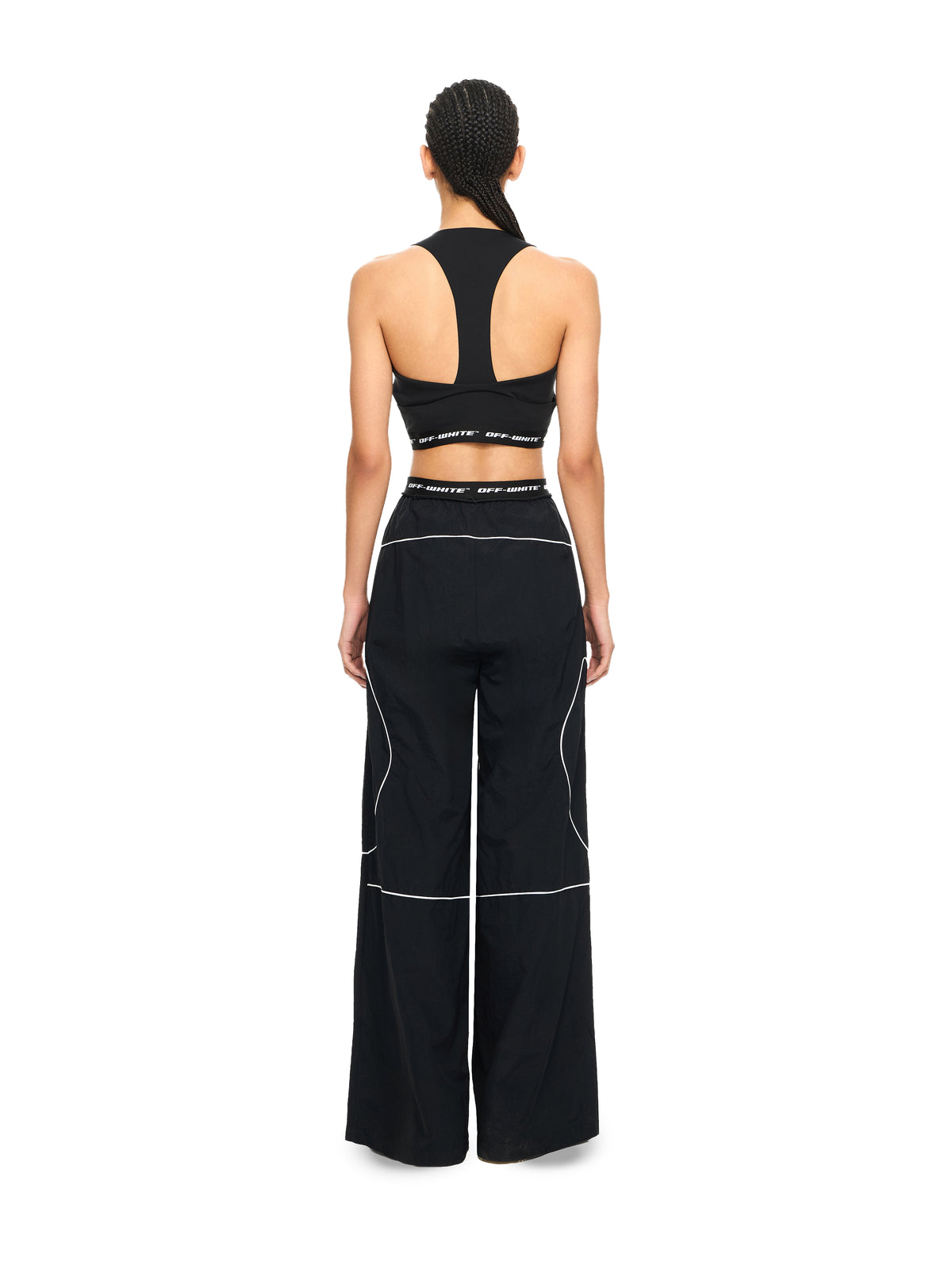 OFF WHITE Logoband Track Pants Black-White 2VI019S26FAB001