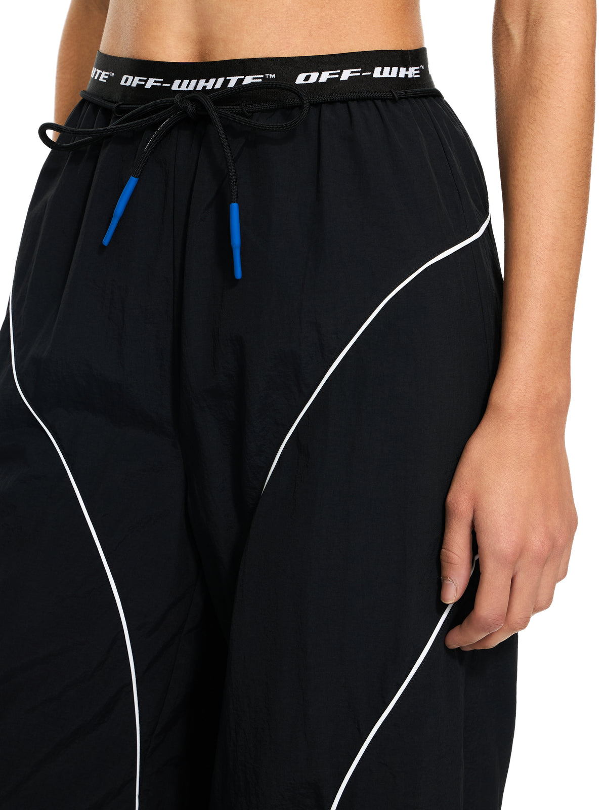 OFF WHITE Logoband Track Pants Black-White 2VI019S26FAB001
