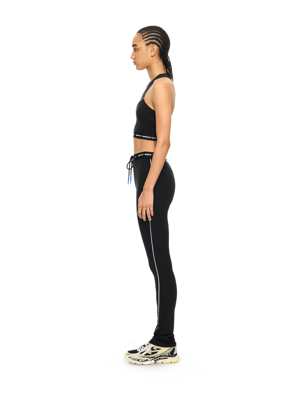 OFF WHITE Logoband Crop Top Black-White 2VO05QS26JER001