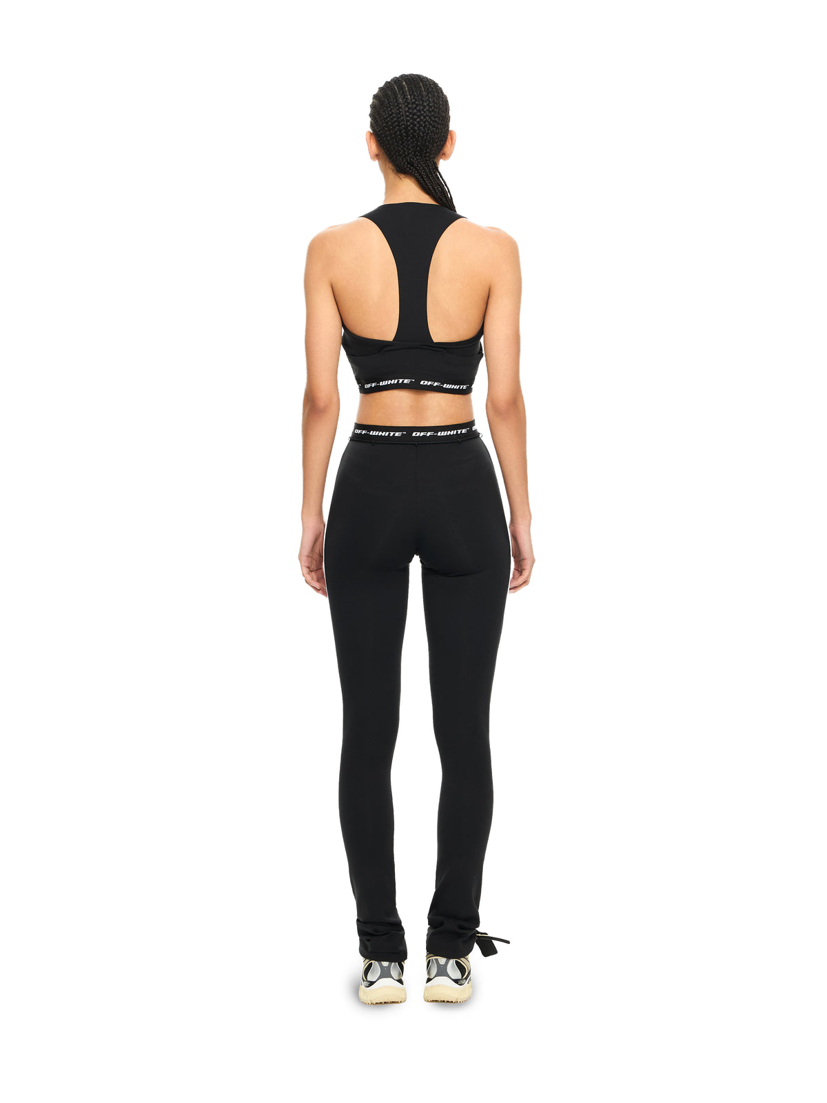 OFF WHITE Logoband Crop Top Black-White 2VO05QS26JER001