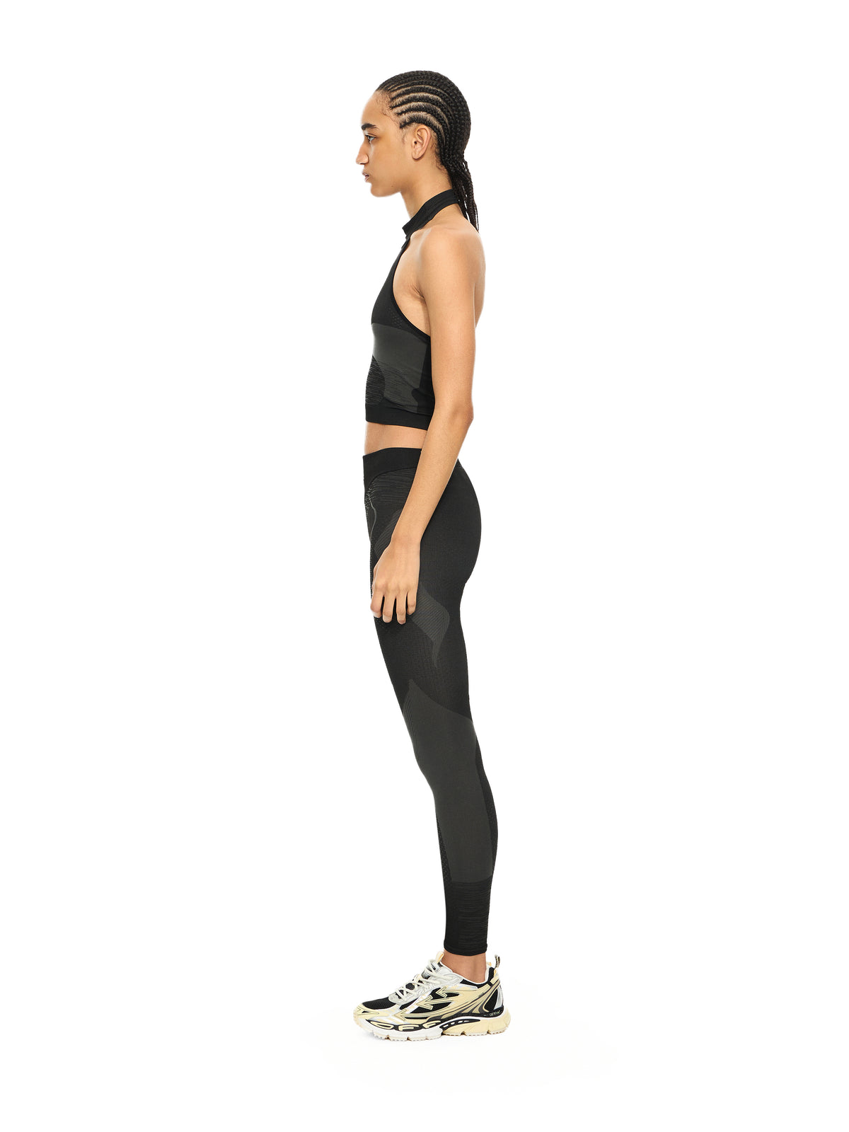 OFF WHITE Racing Seamless Top Black-White 2VO05RS26KNI001
