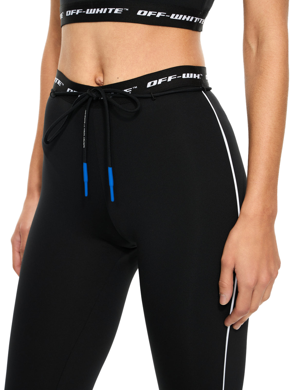 OFF WHITE Logoband Leggings Black-White 2VV01GS26JER001