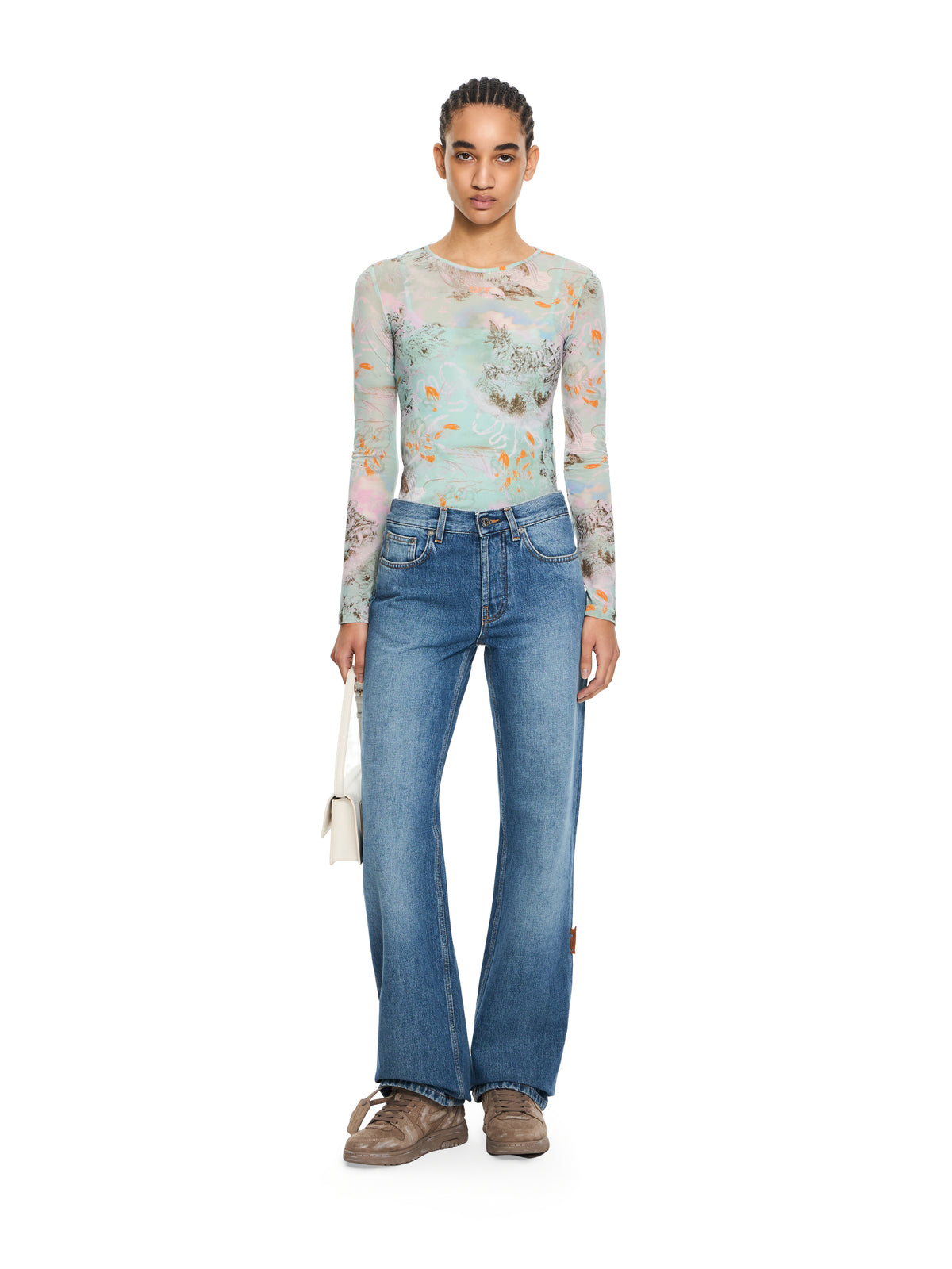 OFF WHITE Susy Denim Pants Light Medium Blue-No Color 2YA069S26DEN002