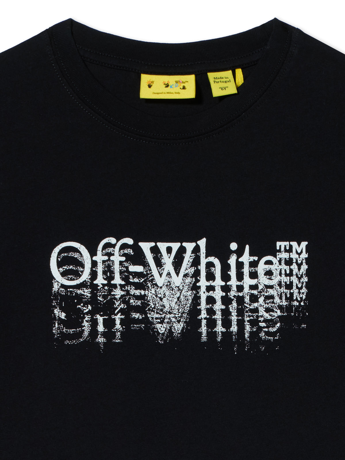 OFF WHITE Big Bookish Stamp Short Sleeve T-Shirt BLACK 44BAA002F26J001