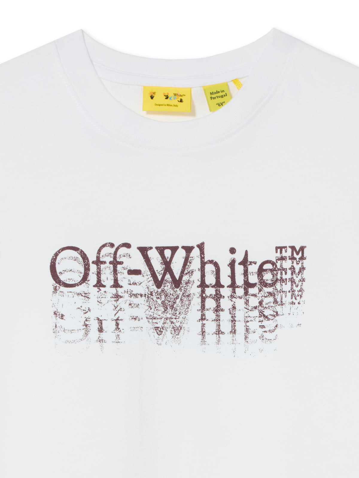 OFF WHITE Big Bookish Stamp Short Sleeve T-Shirt WHITE 44BAA002F26J001
