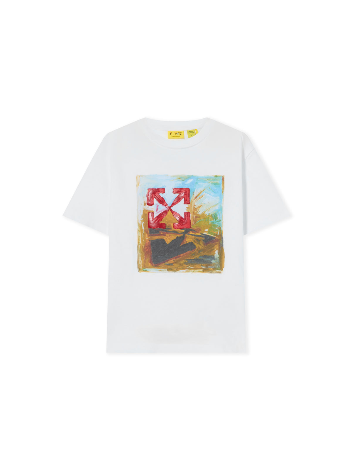 OFF WHITE Arrow Painting Short Sleeve T-Shirt WHITE 44BAA002F26J003