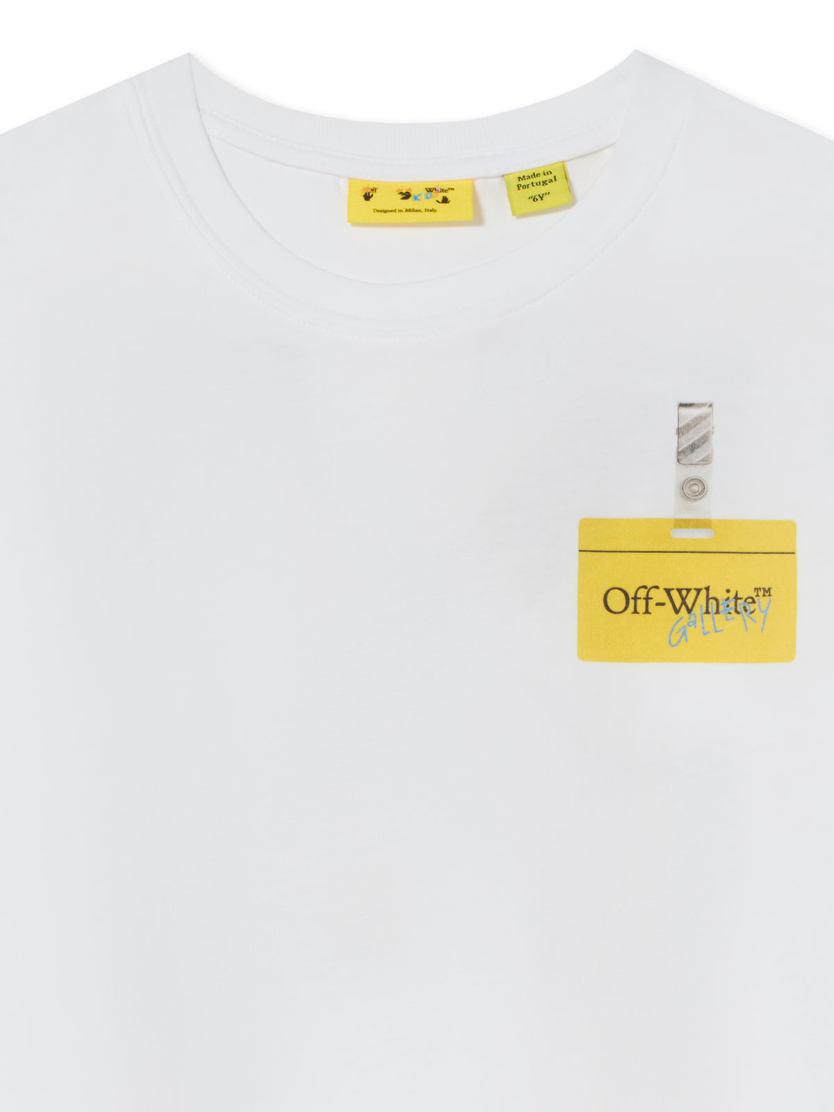 OFF WHITE Arrow Tape Short Sleeve T-Shirt WHITE 44BAA002F26J005