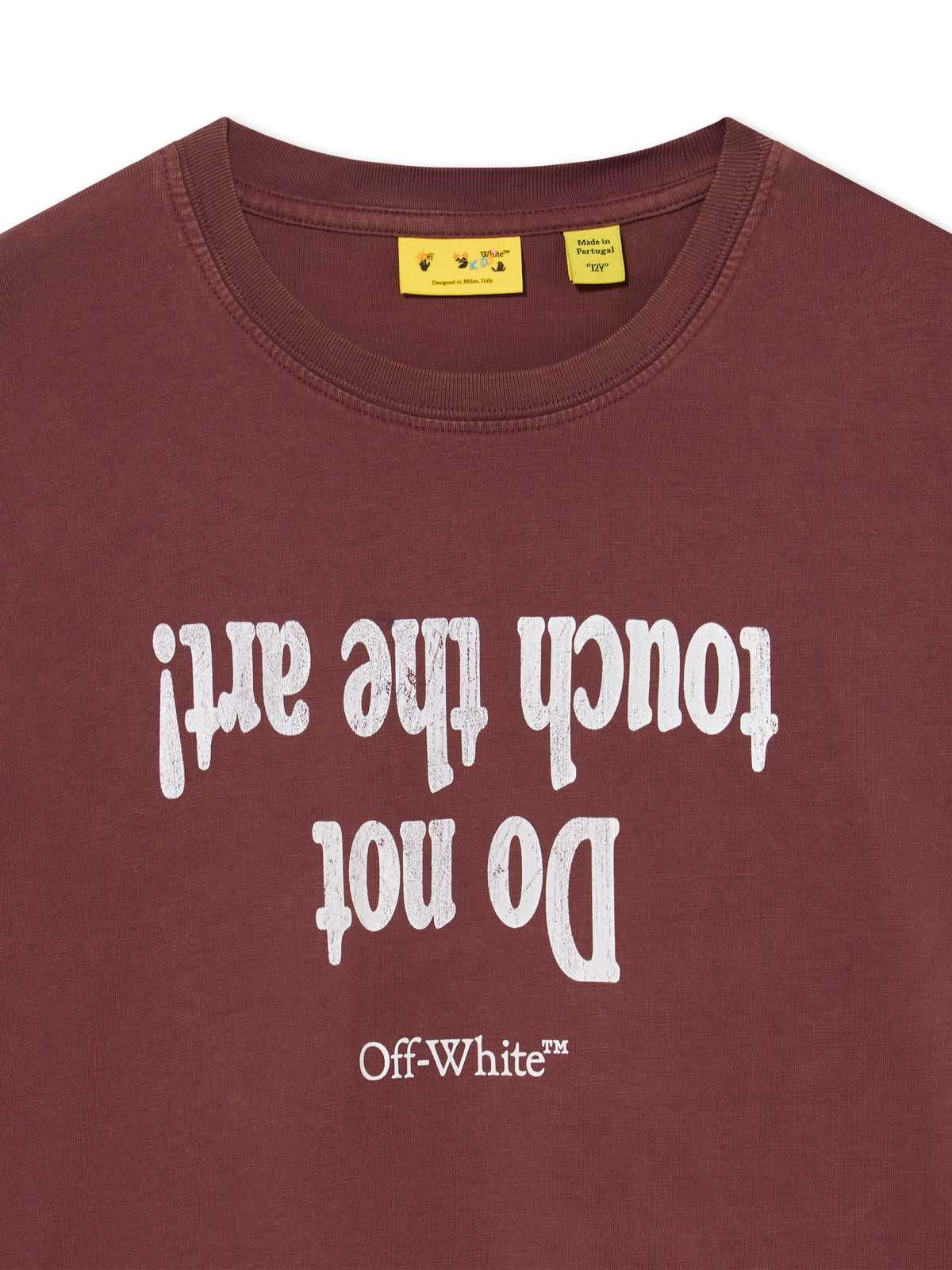 OFF WHITE Art Quote T-Shirt RED MAHOGANY 44BAA002F26J00B