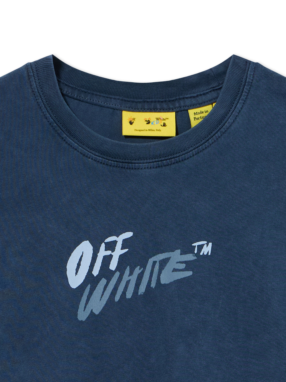 OFF WHITE Arrow Writings T-Shirt BLUE NIGHTS 44BAA002F26J00D