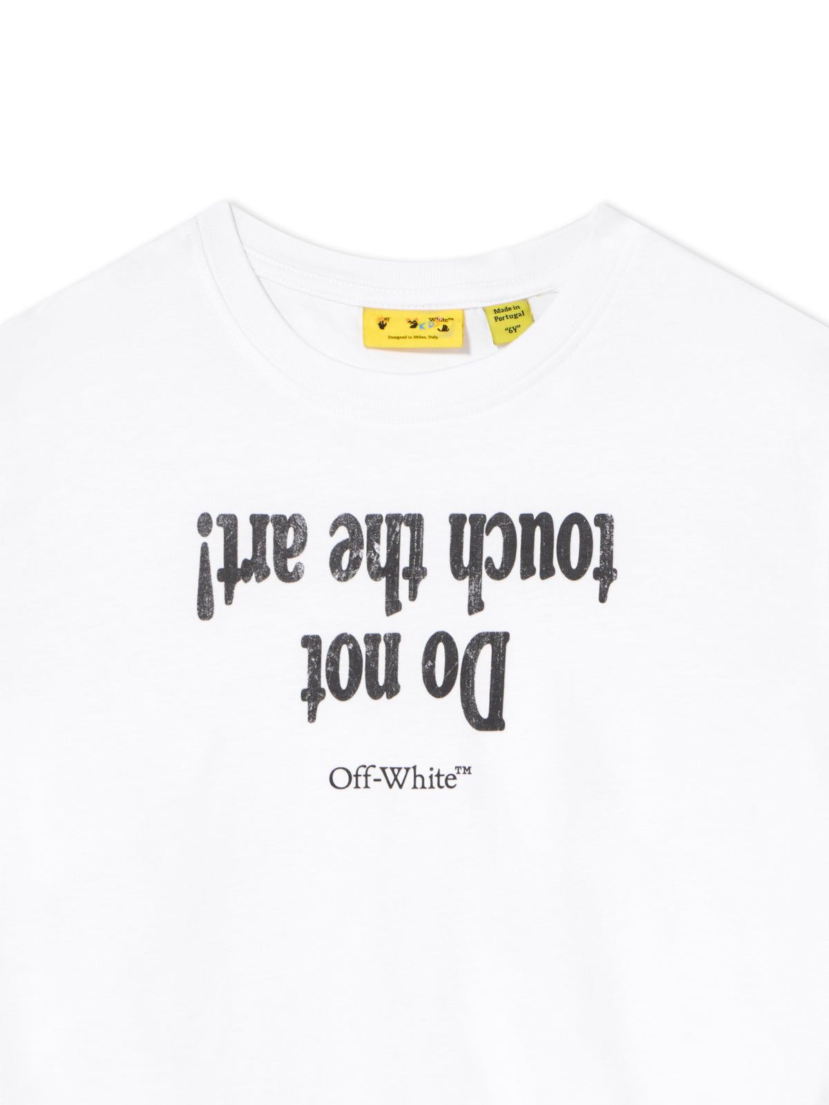 OFF WHITE Art Quote Long Sleeve T-Shirt WHITE 44BAB001F26J001