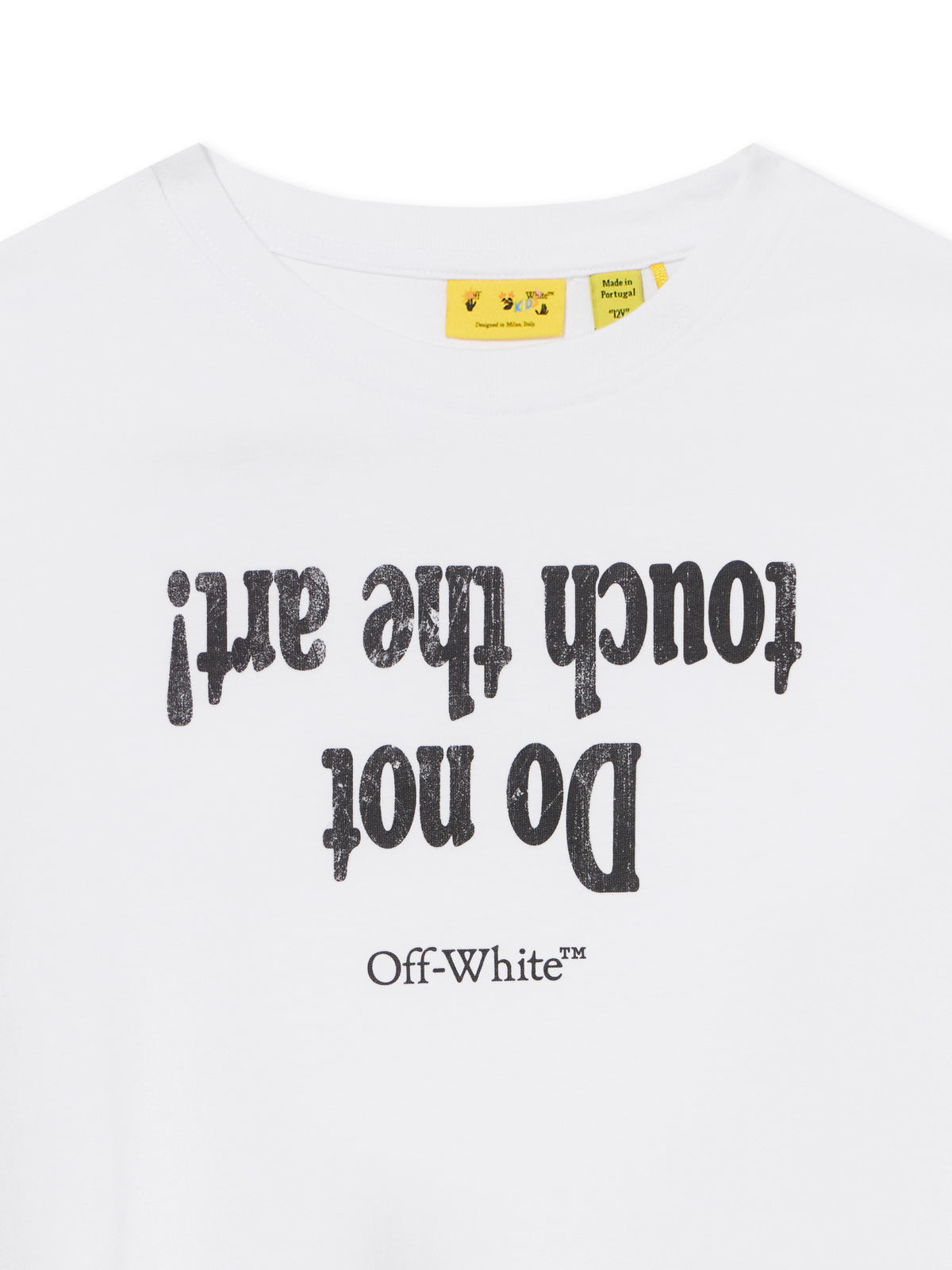 OFF WHITE Art Quote Long Sleeve T-Shirt WHITE 44BAB001F26J001
