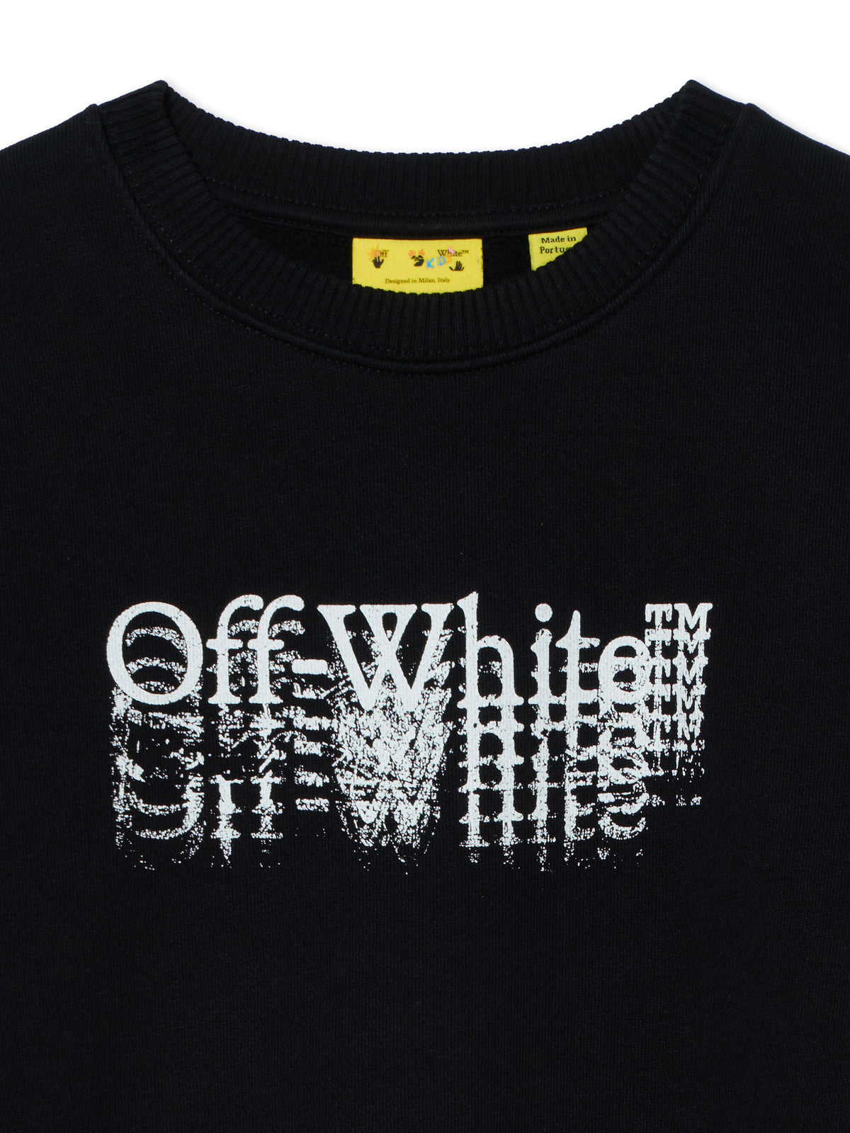 OFF WHITE Big Bookish Stamp Crewneck Sweatshirt BLACK 44BBA001F26F001
