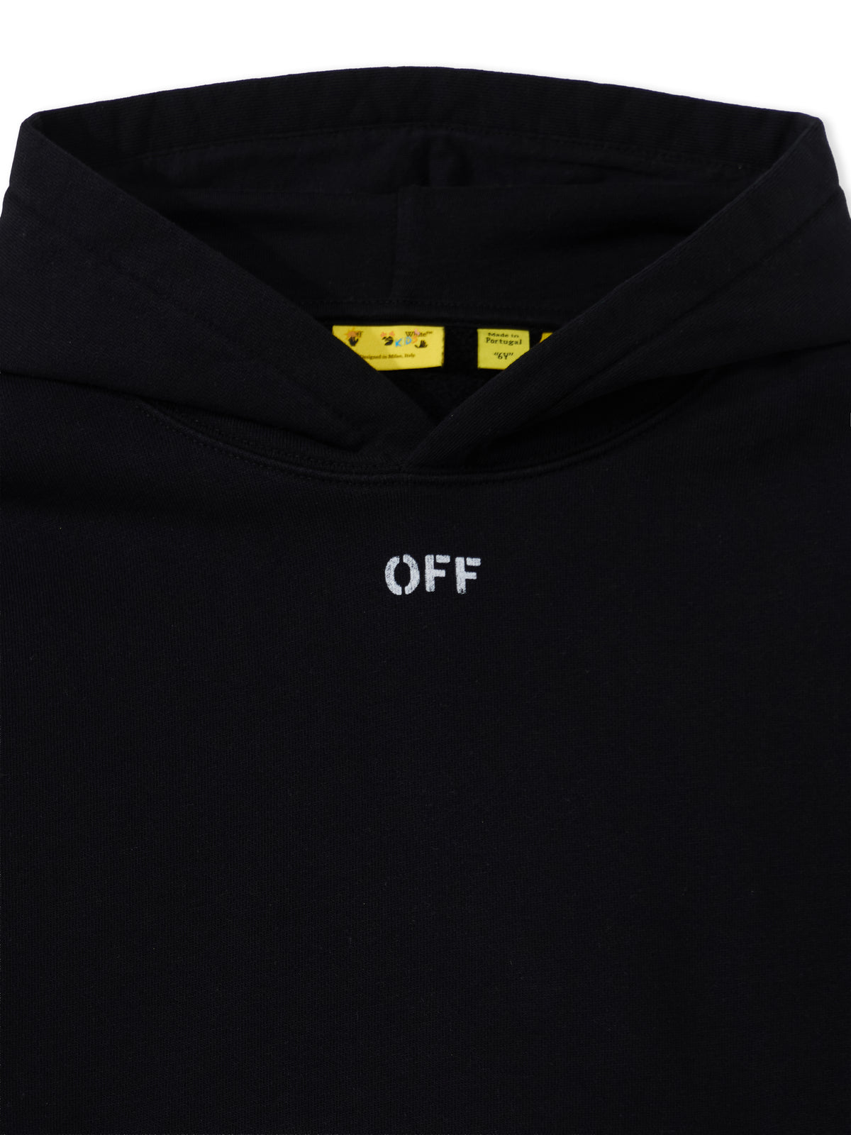 OFF WHITE Diag Acrylic Hoodie BLACK 44BBB001F26F003