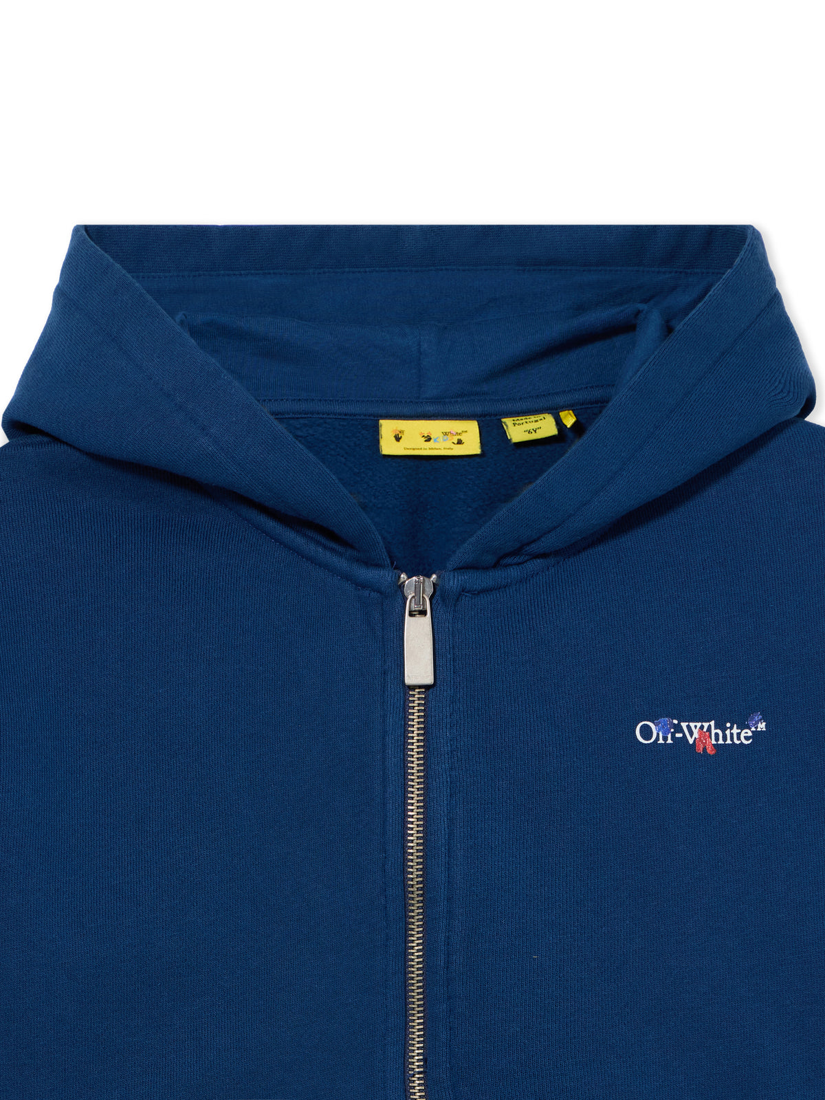 OFF WHITE Arrow Back To School Zip-Up Hoodie ESTATE BLUE 44BBE001F26F002