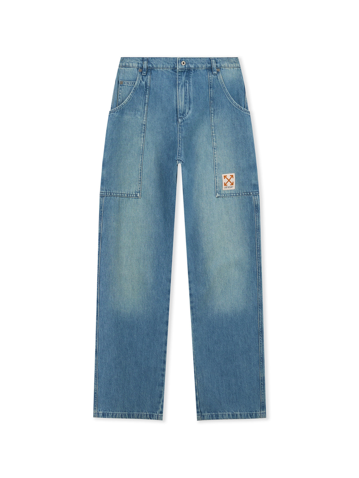 OFF WHITE Arrow Label Denim Cargo Pant SAND BLUE 44BYB003F26D001