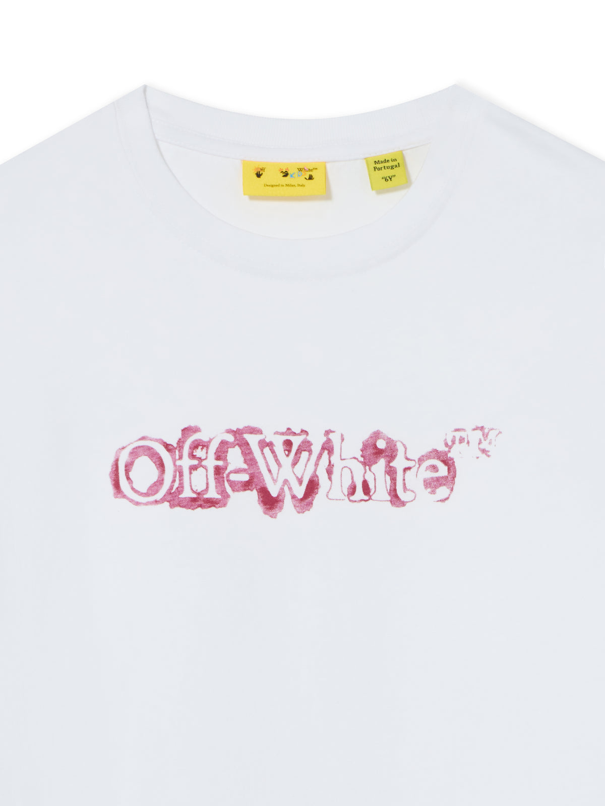 OFF WHITE Big Bookish Watercolor Short Sleeve T-Shirt WHITE 44GAA001F26J001