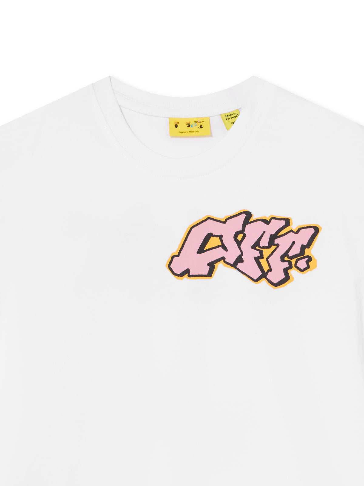 OFF WHITE Graffiti Short Sleeve T-Shirt WHITE 44GAA001F26J004