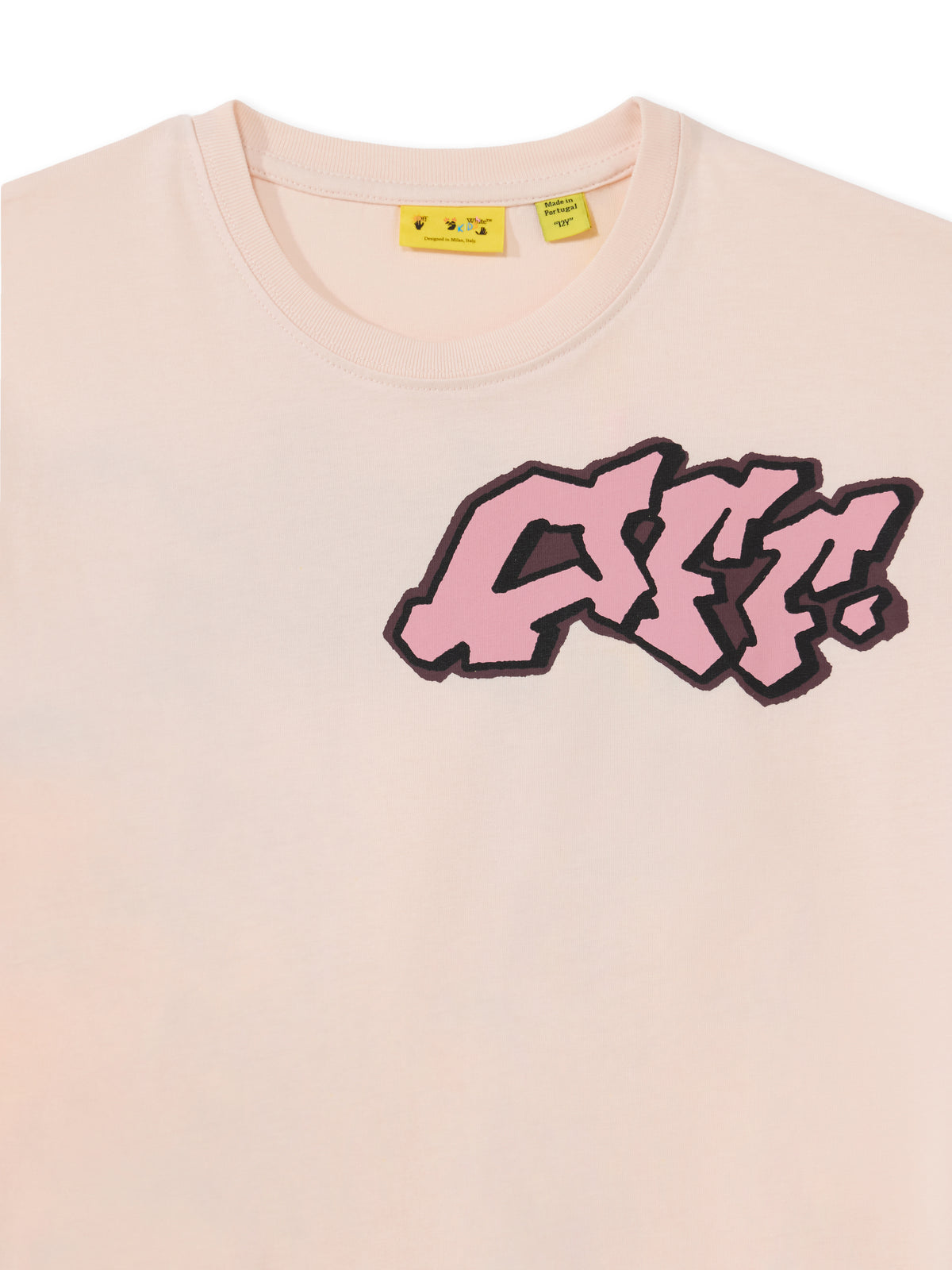 OFF WHITE Graffiti T-Shirt CRYSTAL PINK 44GAA001F26J004