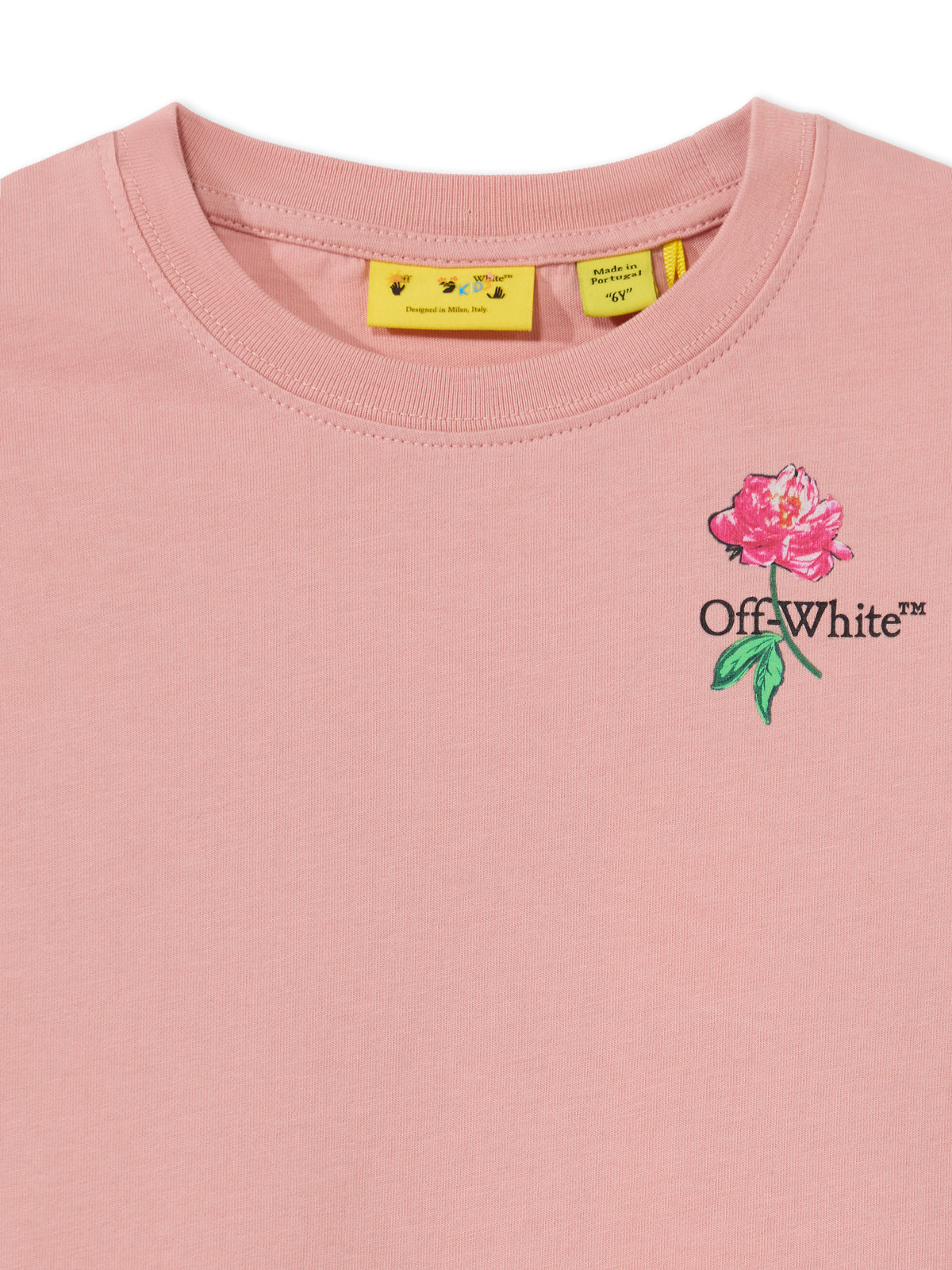 OFF WHITE Arrow Flower T-Shirt BLUSH 44GAA001F26J005