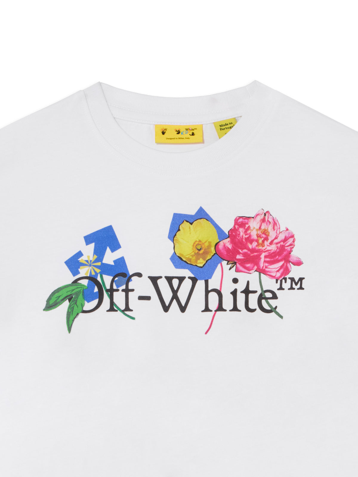 OFF WHITE Big Bookish Flower T-Shirt WHITE 44GAA001F26J006