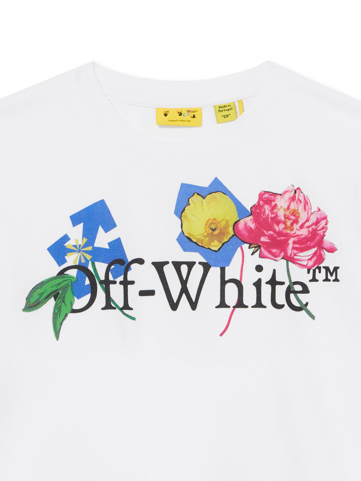 OFF WHITE Big Bookish Flower T-Shirt WHITE 44GAA001F26J006