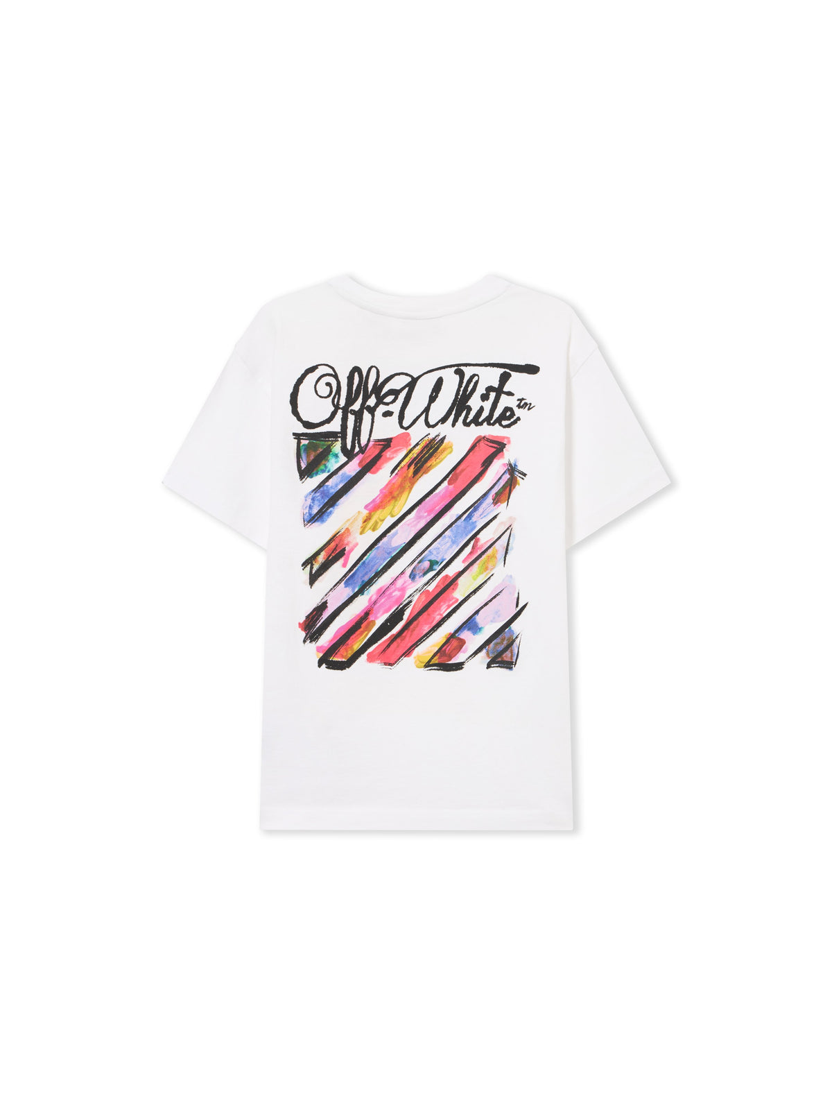 OFF WHITE Diagonal Watercolor T-shirt WHITE 44GAA001S26J003